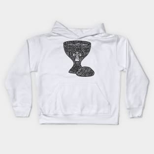 Communion cup and bread Kids Hoodie